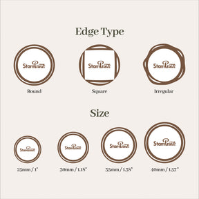 Stamprints Self-adhesive Wax Seal Stickers size type